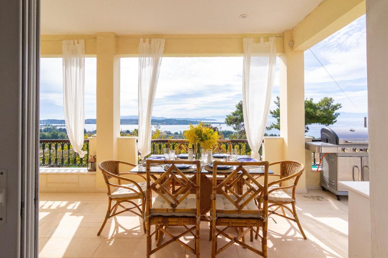 House With Amazing Ocean View And Patio - Pool Villa Porto Heli Eksteriør billede