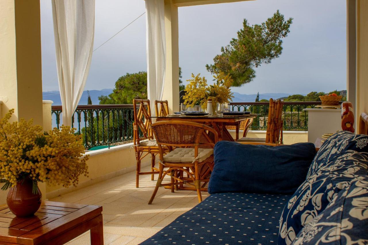 House With Amazing Ocean View And Patio - Pool Villa Porto Heli Eksteriør billede