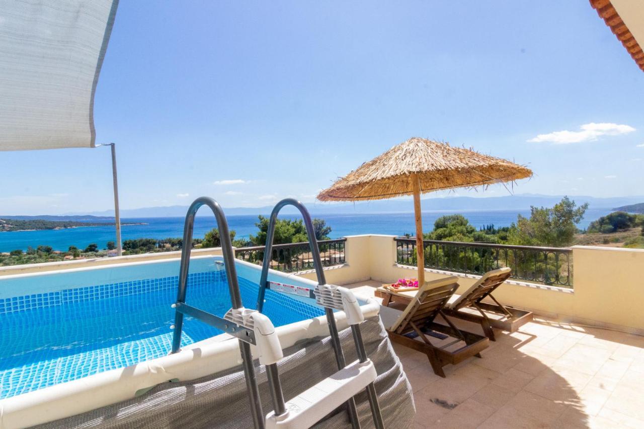 House With Amazing Ocean View And Patio - Pool Villa Porto Heli Eksteriør billede
